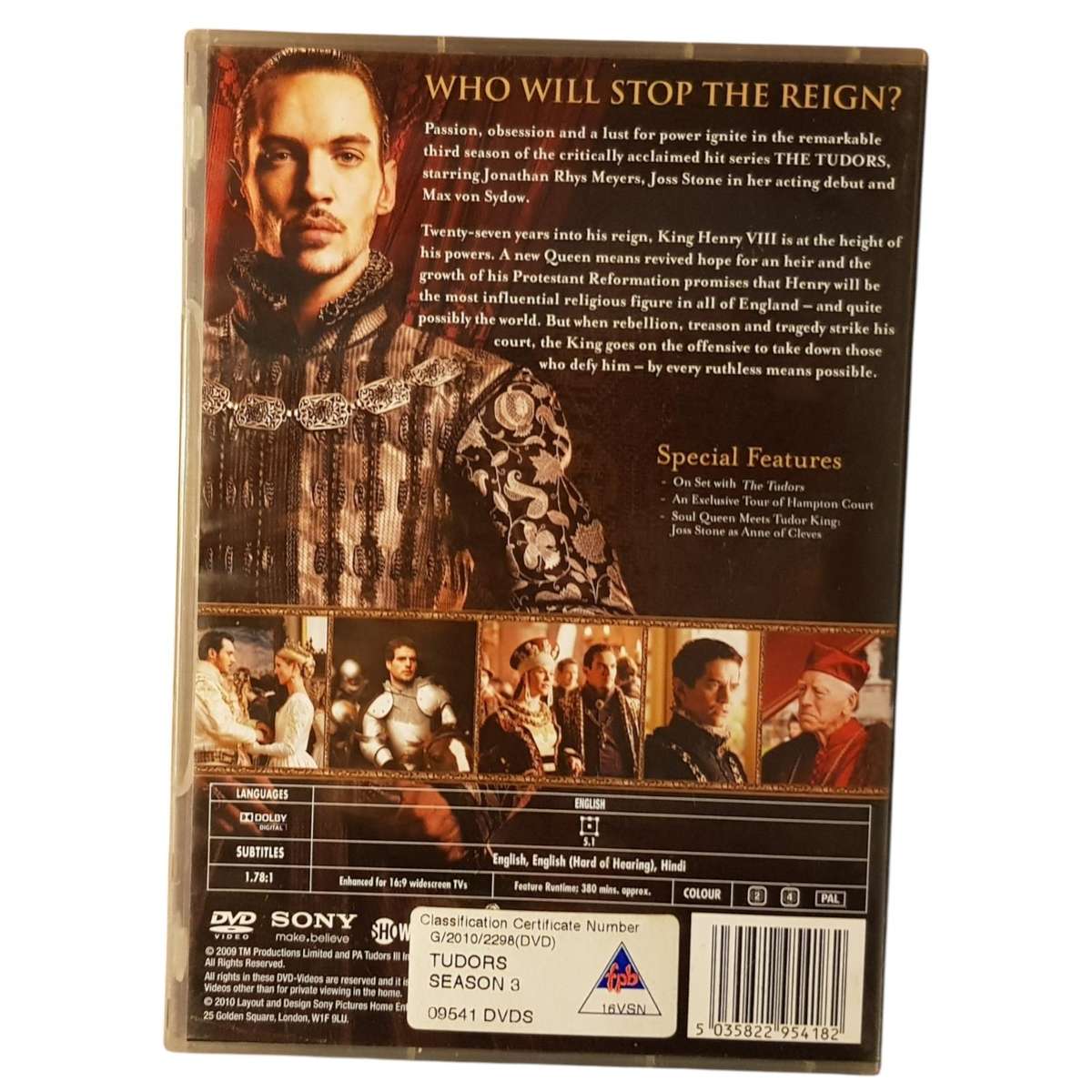 The Tudors Seasons 1 to 3 DVD Box Sets Region 2 Preloved Very Good Condition