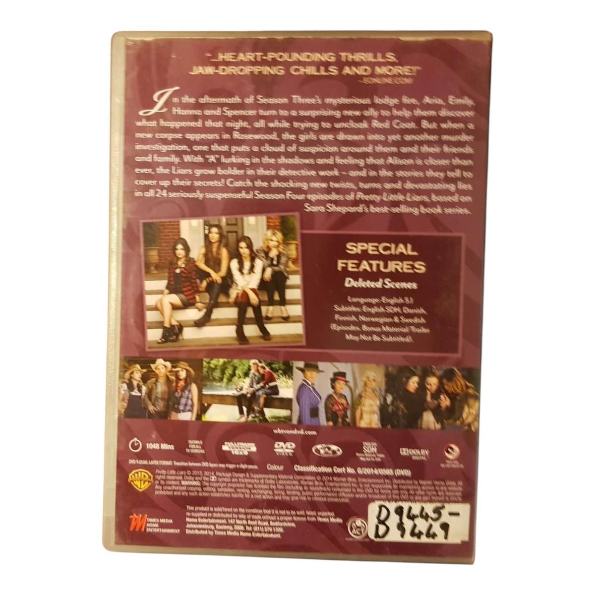 Pretty Little Liars Seasons 1 to 4 4 x DVD Box Sets 22 Discs Region 2 Very Good Condition