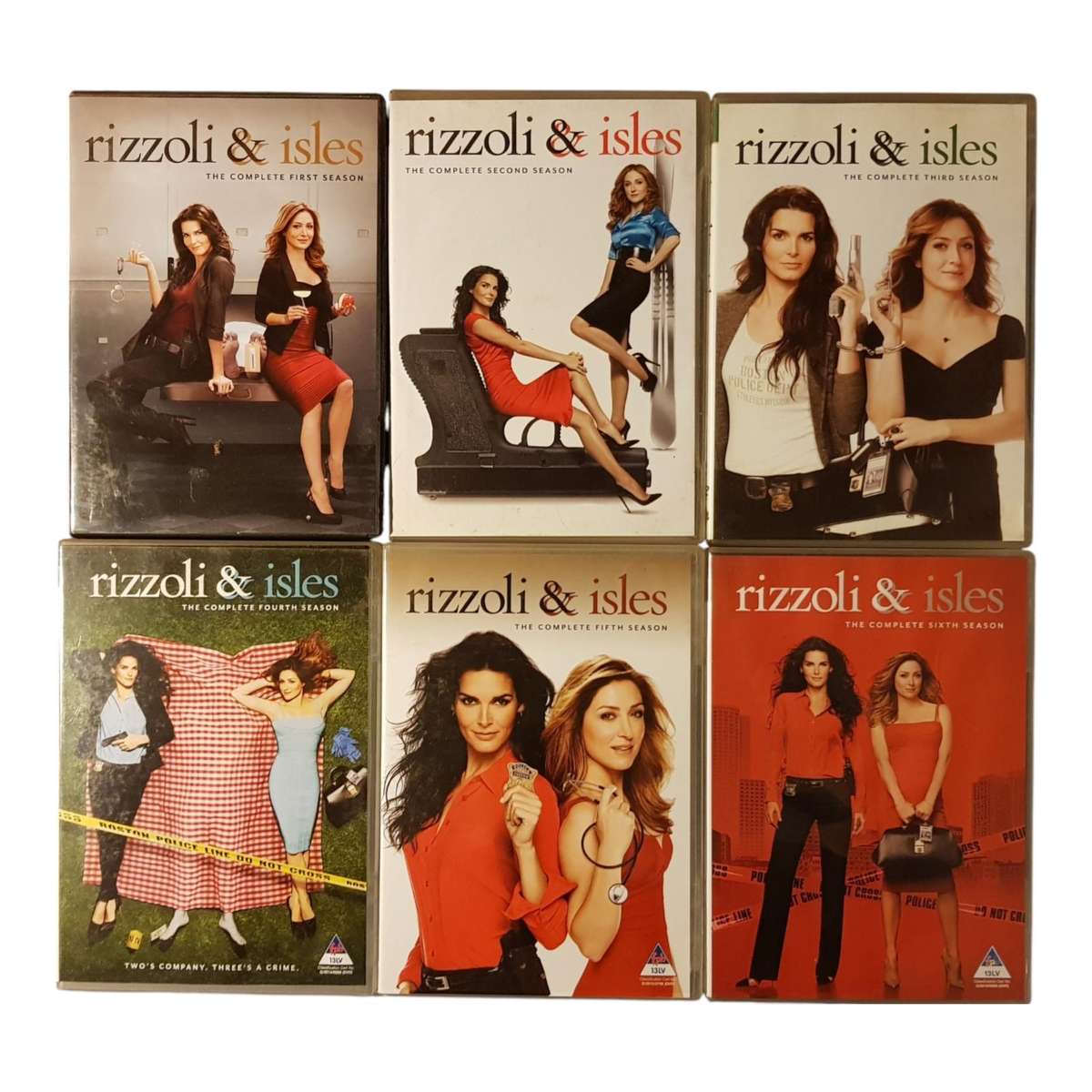 Rizzoli & Isles Seasons 1 to 6 6 x DVD Box Sets 22 Discs Region 2 Very Good Condition