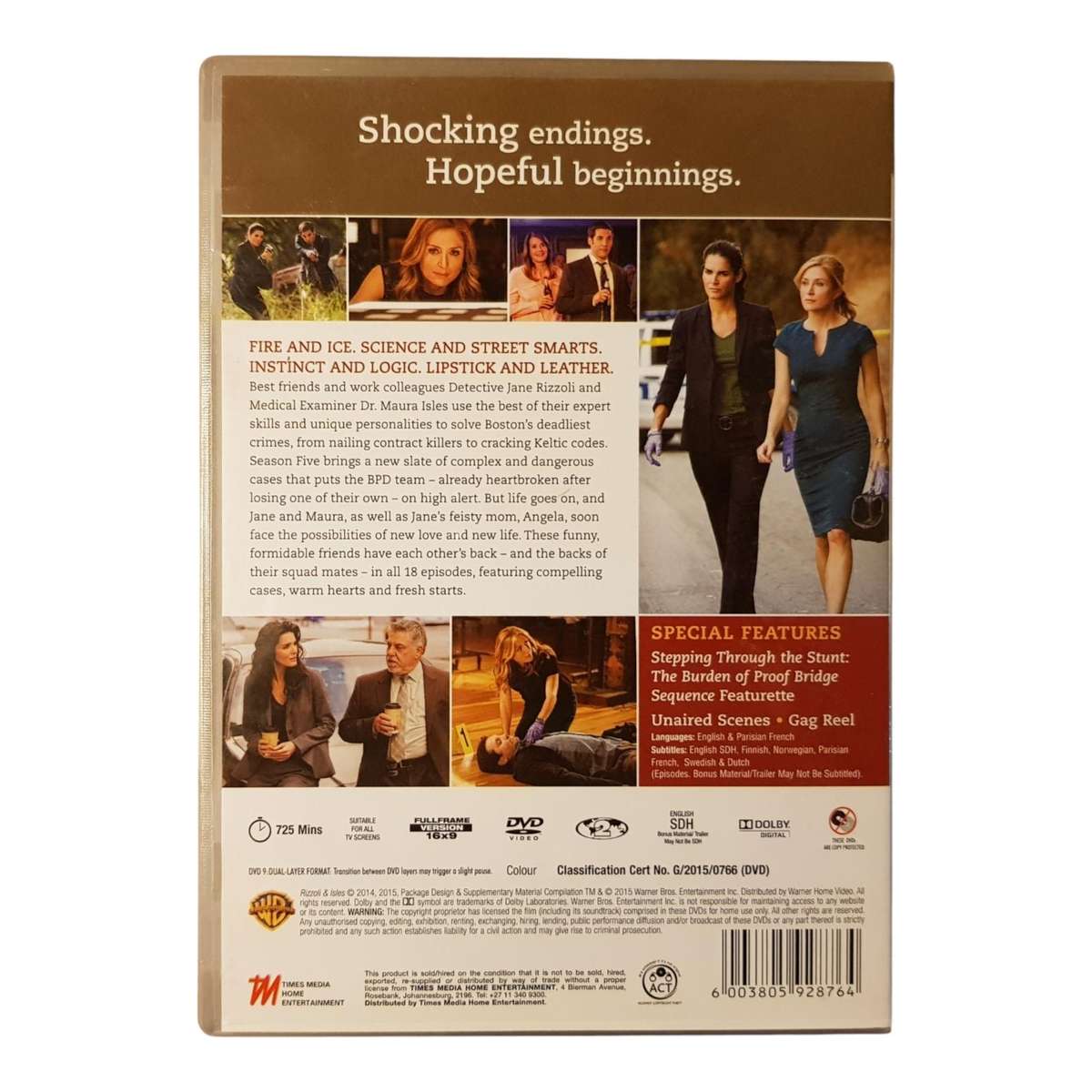 Rizzoli & Isles Seasons 1 to 6 6 x DVD Box Sets 22 Discs Region 2 Very Good Condition