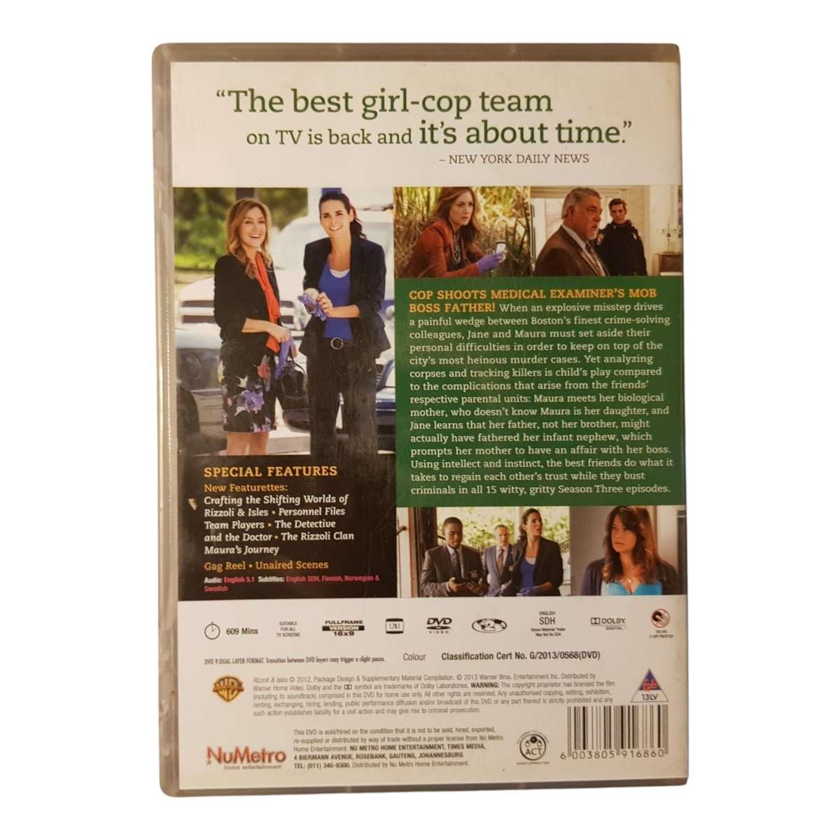 Rizzoli & Isles Seasons 1 to 6 6 x DVD Box Sets 22 Discs Region 2 Very Good Condition