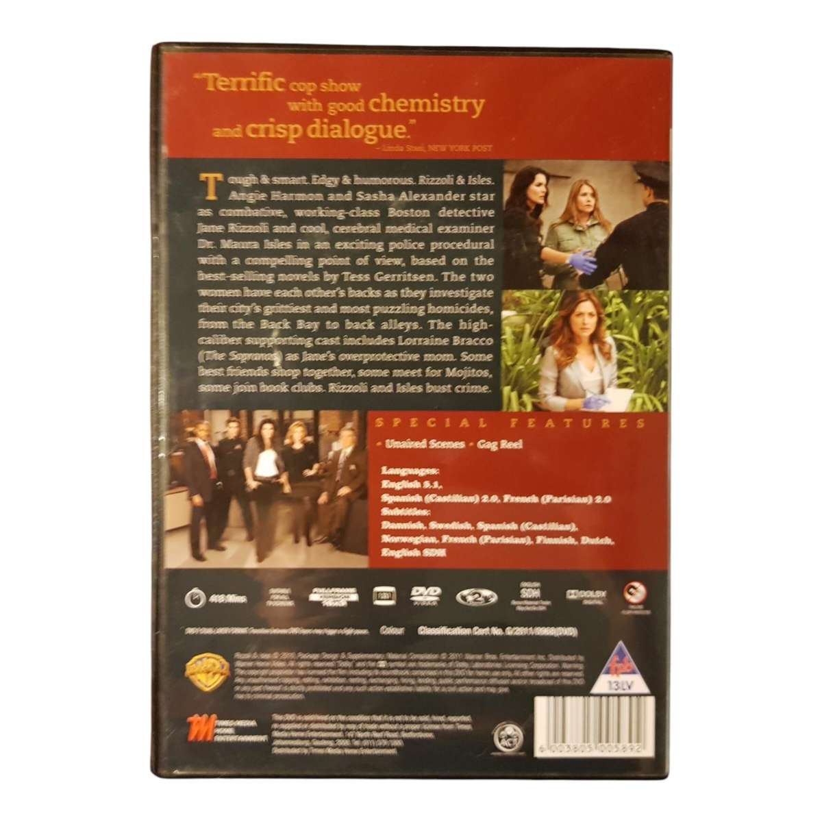 Rizzoli & Isles Seasons 1 to 6 6 x DVD Box Sets 22 Discs Region 2 Very Good Condition