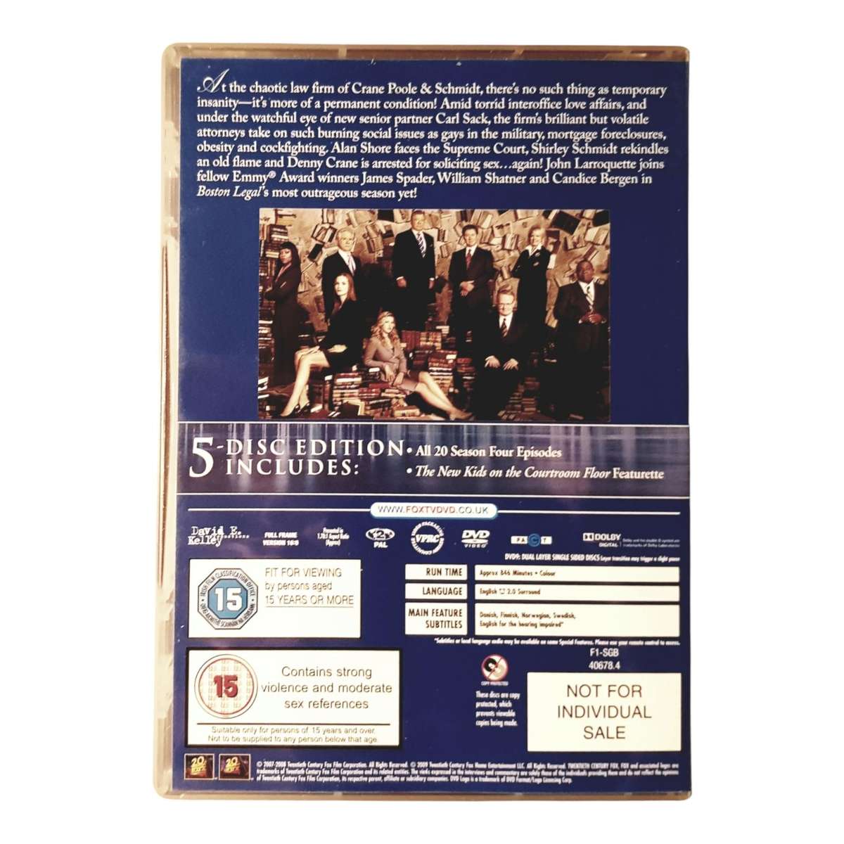 Boston Legal  The Complete Series DVD Box Set  Region 2  Very Good Condition