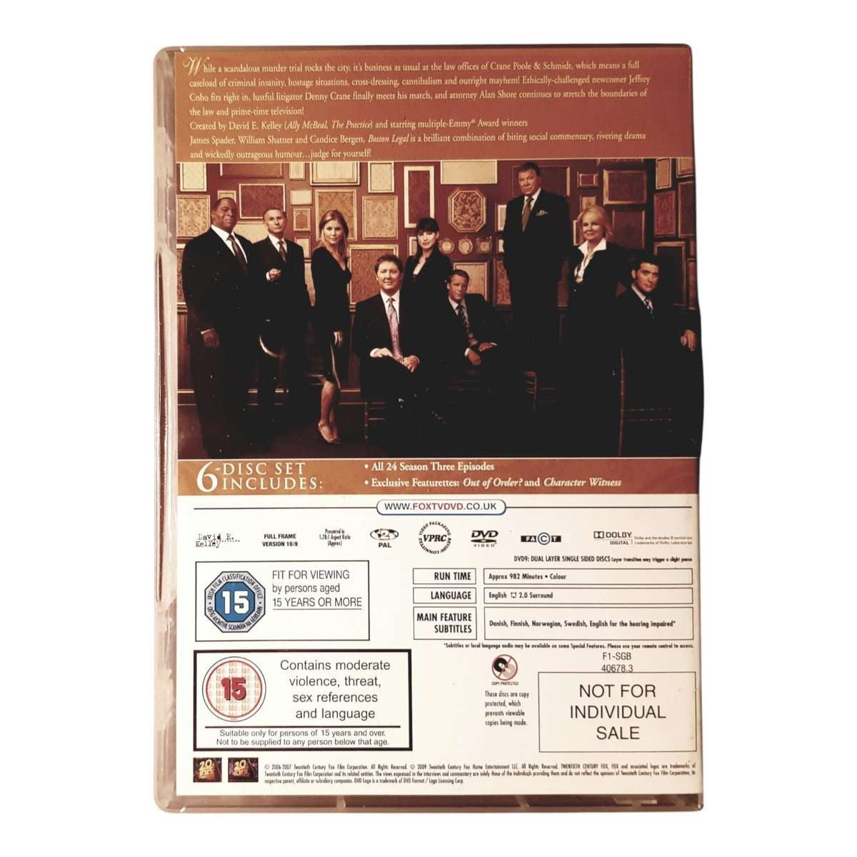 Boston Legal  The Complete Series DVD Box Set  Region 2  Very Good Condition