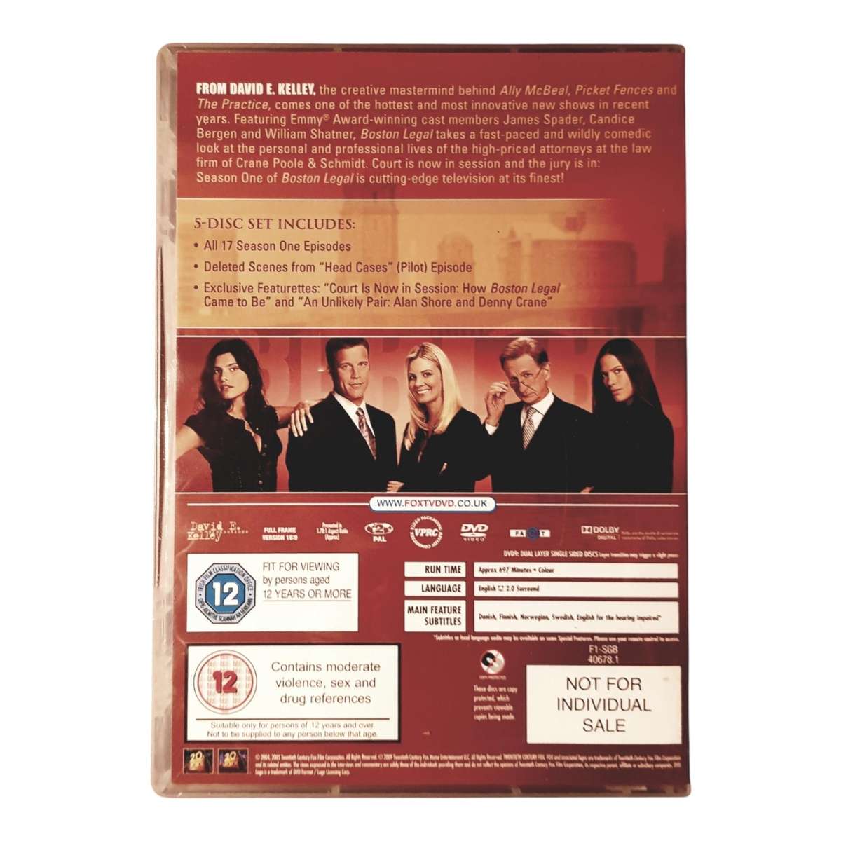 Boston Legal  The Complete Series DVD Box Set  Region 2  Very Good Condition