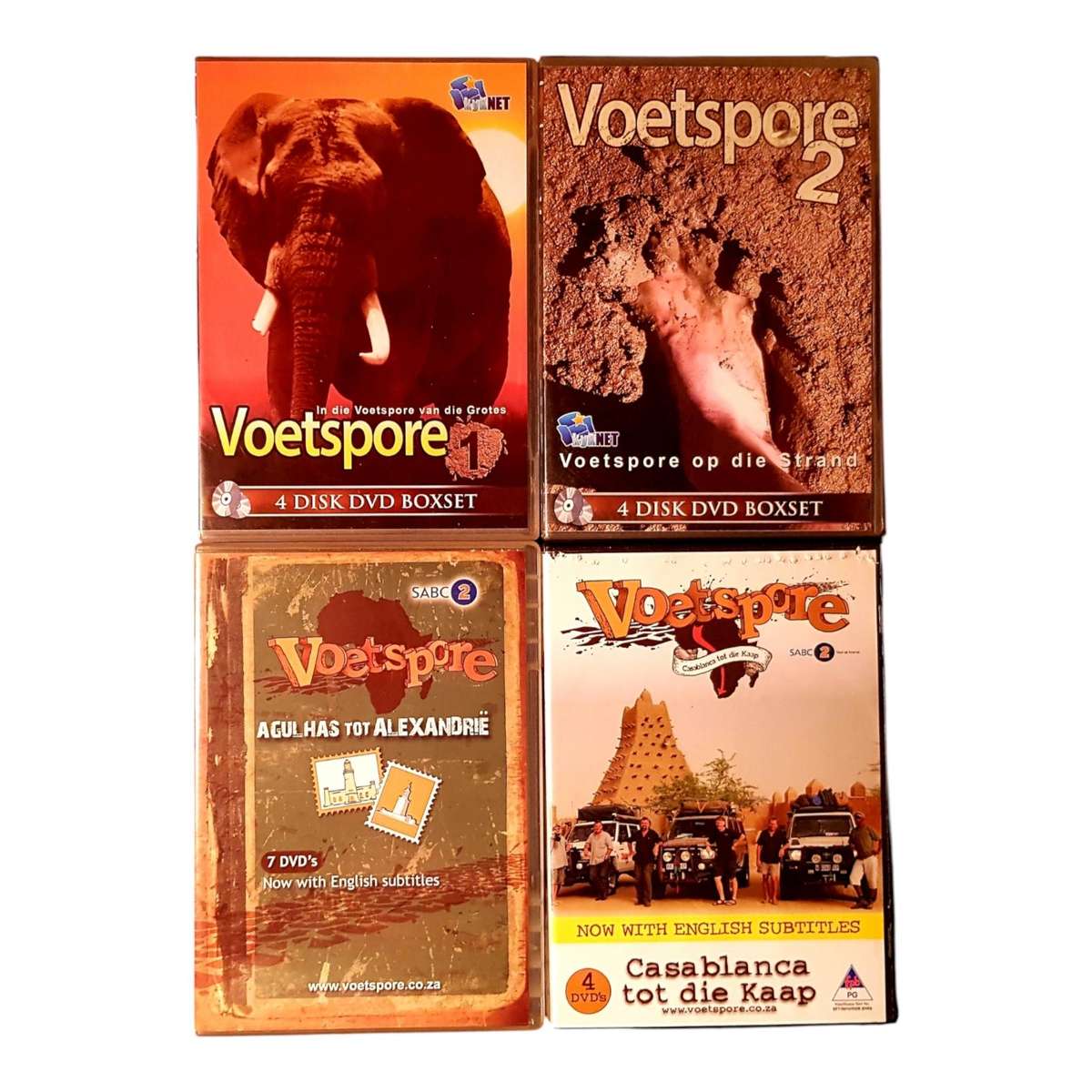 Voetspore DVD Stel 4 Stukke Baie Goeie Toestand | Streek 2
