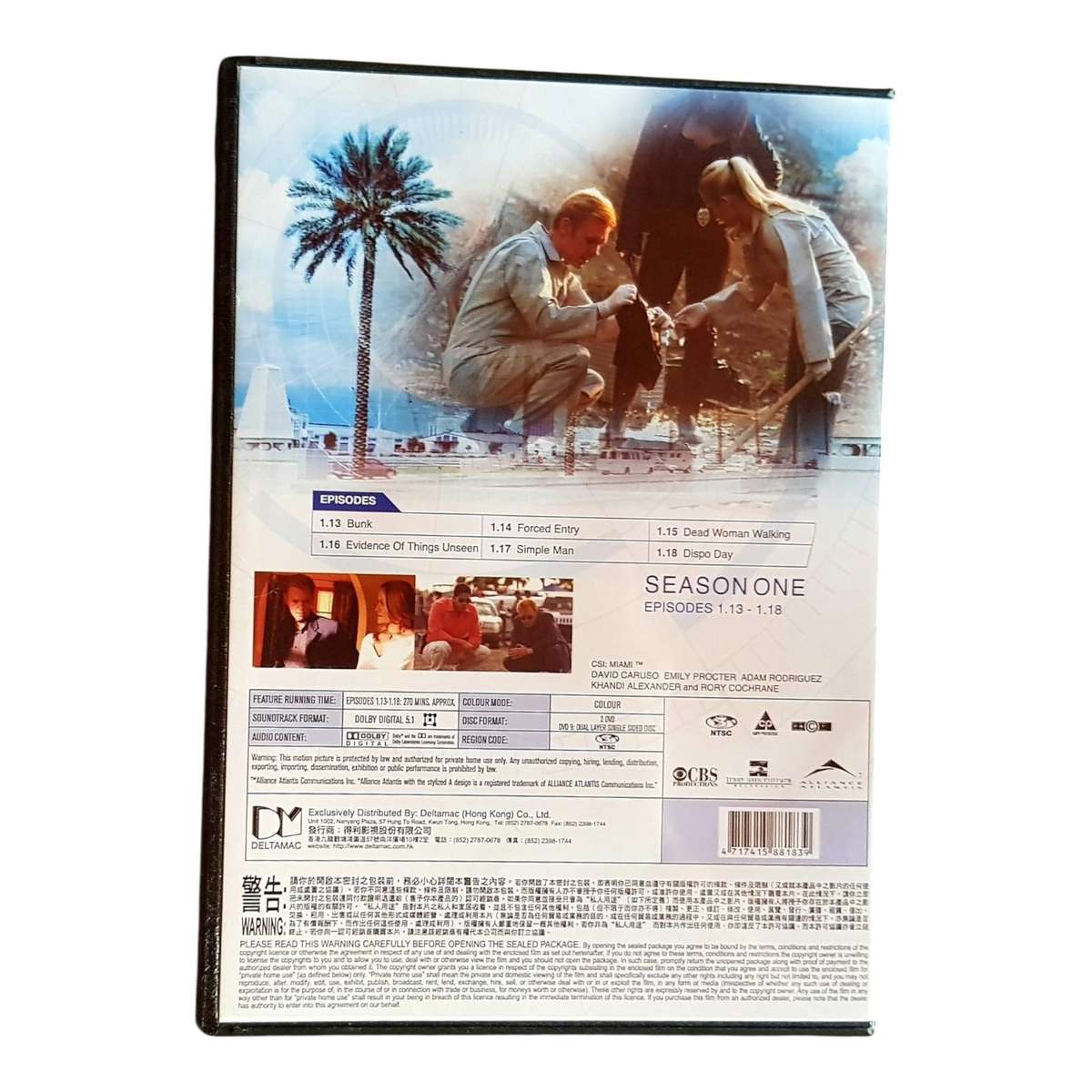 CSI: Miami - The Complete First Season - Region 3 NTSC DVD Box Set - Good Condition