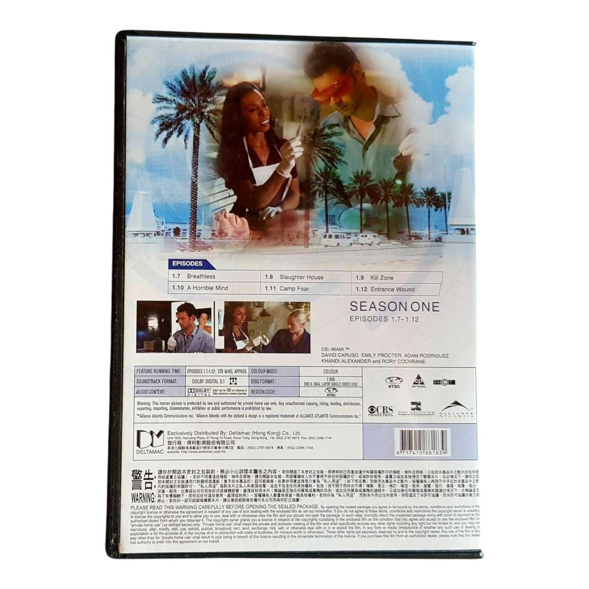 CSI: Miami - The Complete First Season - Region 3 NTSC DVD Box Set - Good Condition