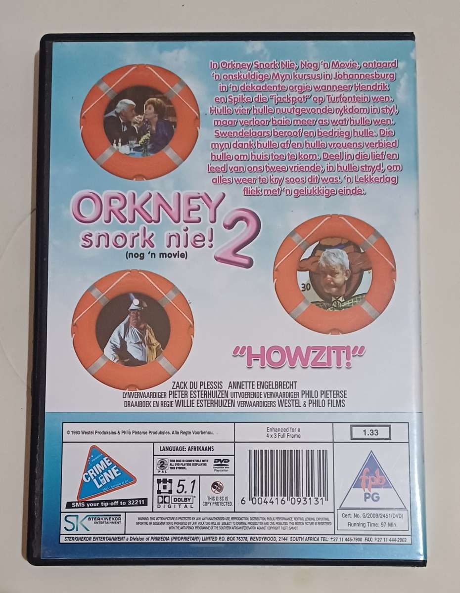 ORKNEY SNORK NIE! 2 AFRIKAANS