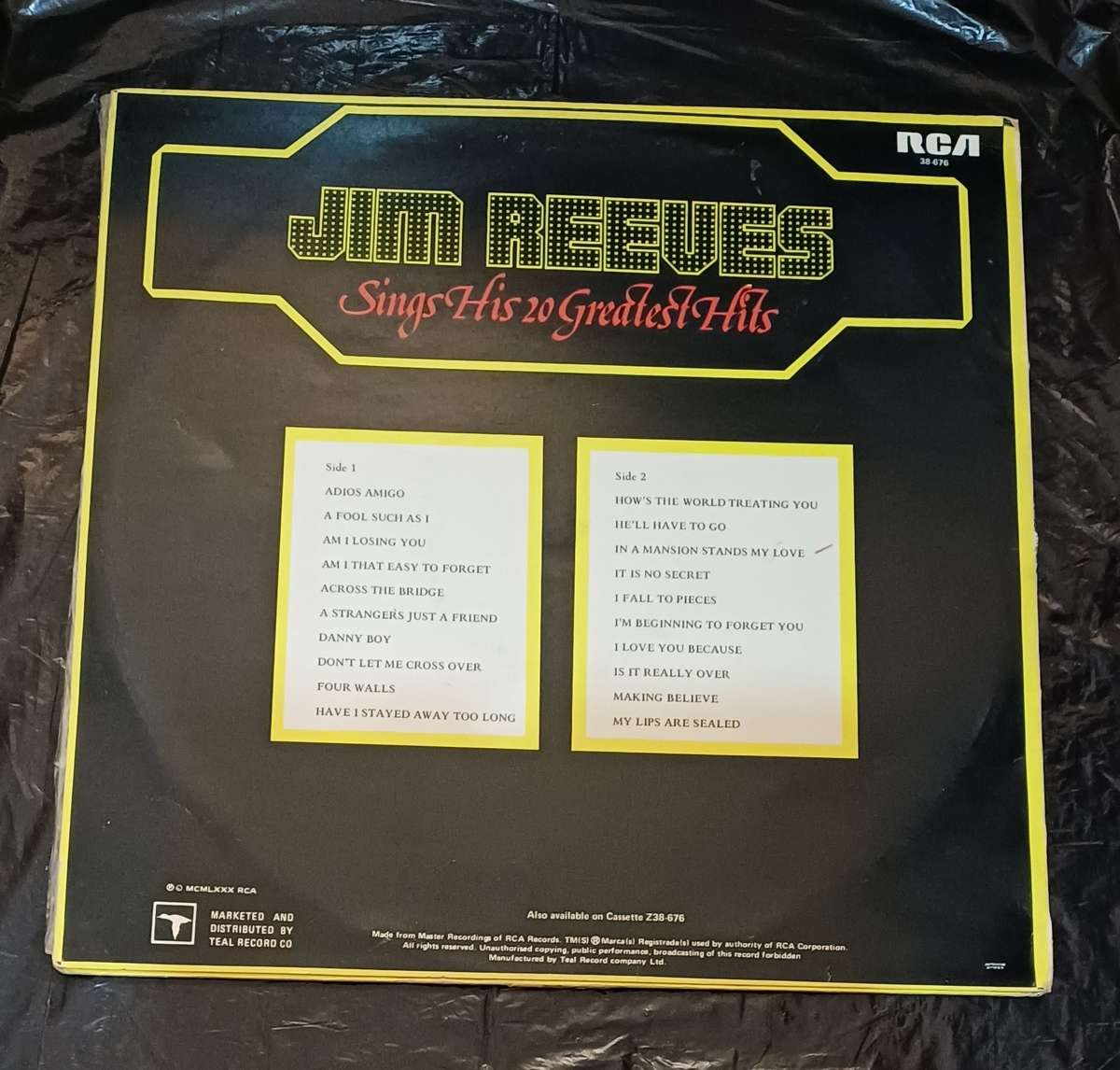 JIM REEVES - SINGS HIS 20 GREATEST HITS
