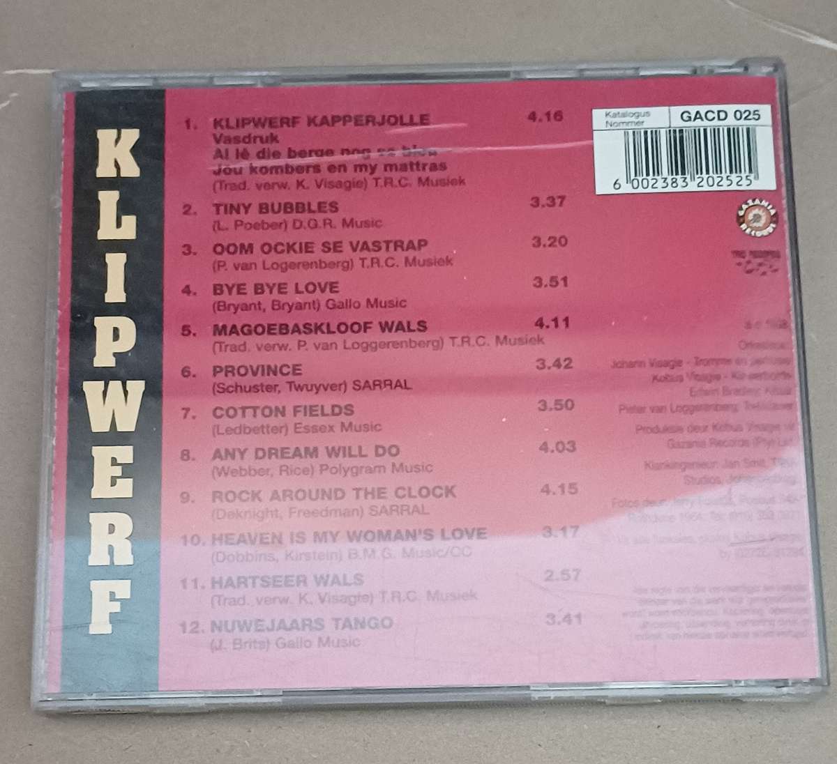 KLIPWERF - HANTAM KAPPERJOLLE