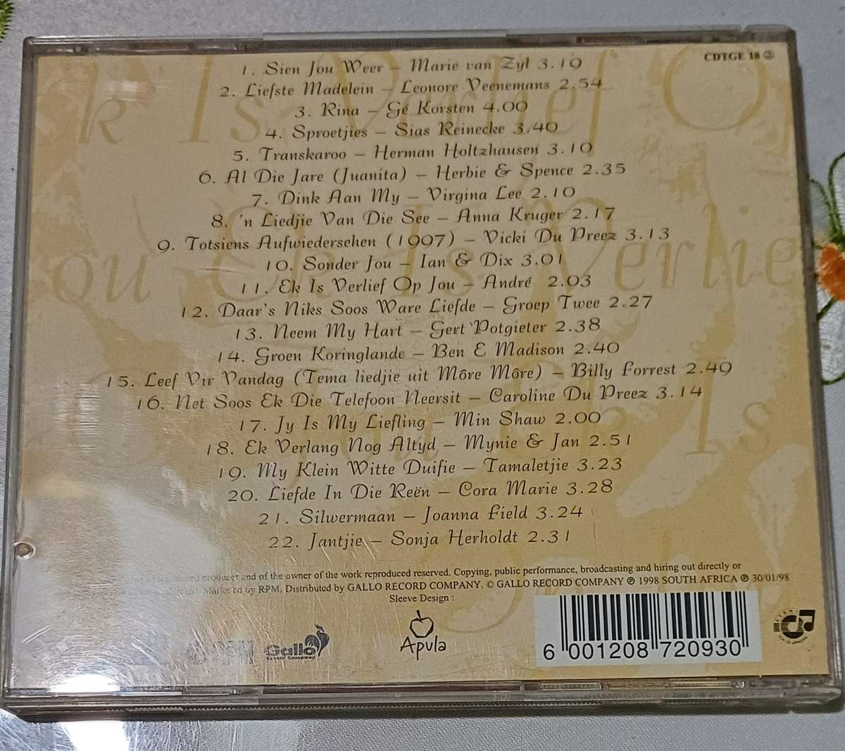 EK IS VERLIEF OP JOU