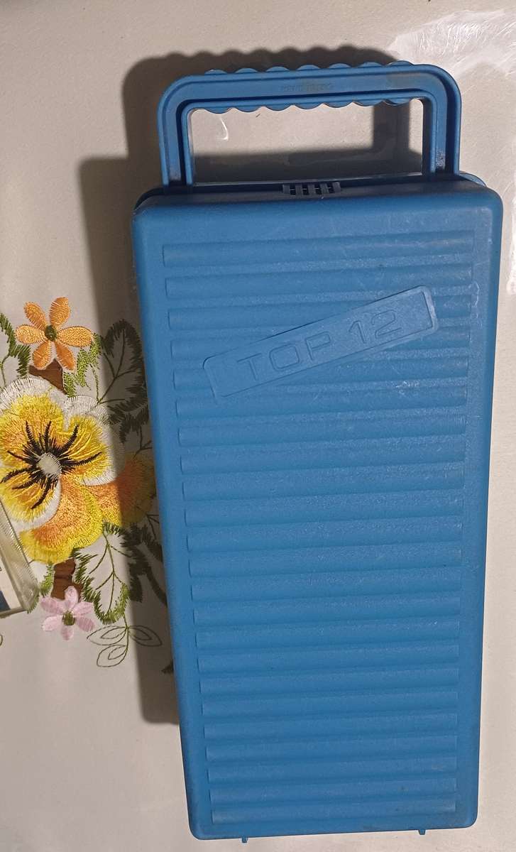 Vintage Plastic Cassette Tape Holder Carry Case