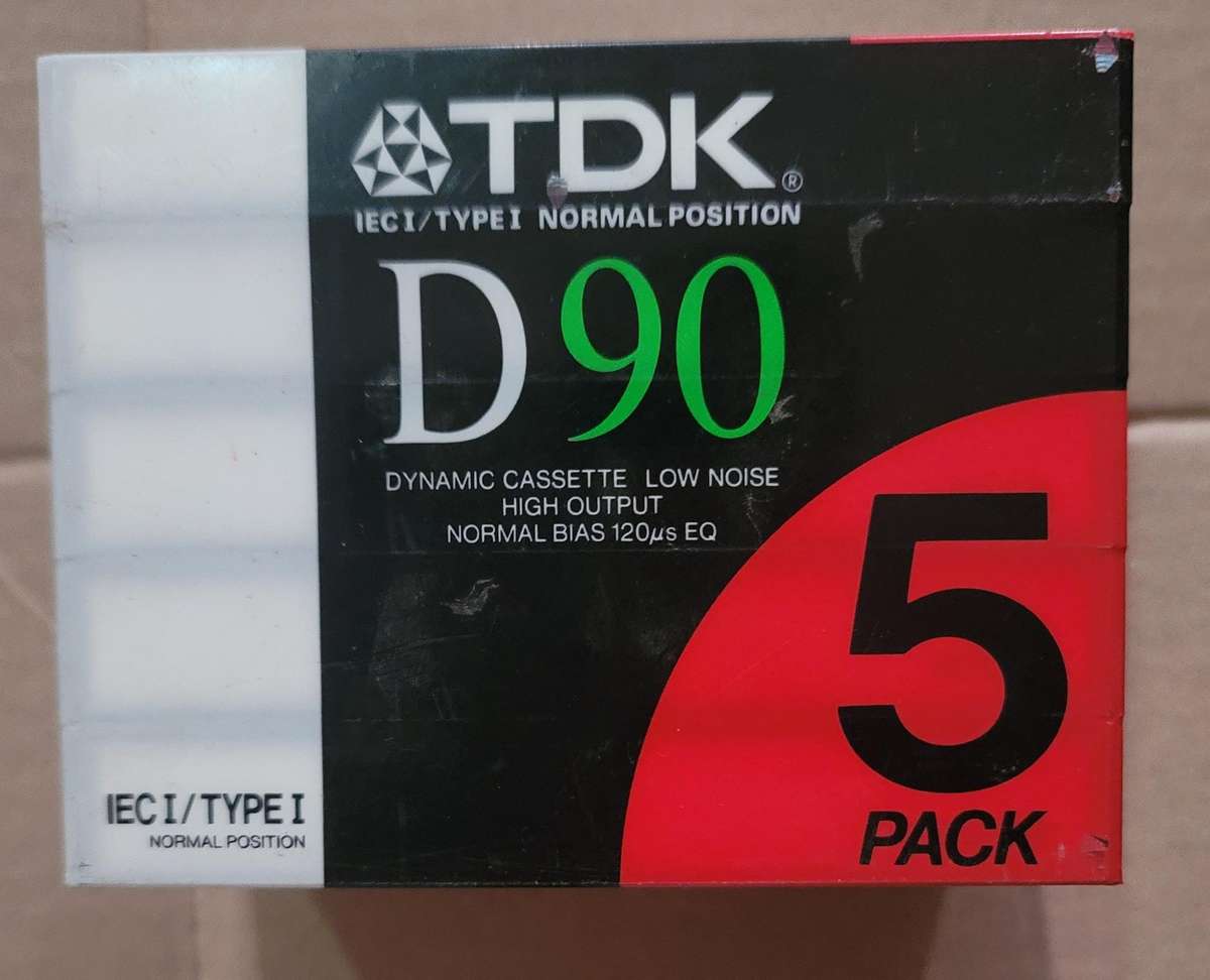 TDK TYPE CASSETTE D90 5 PACK