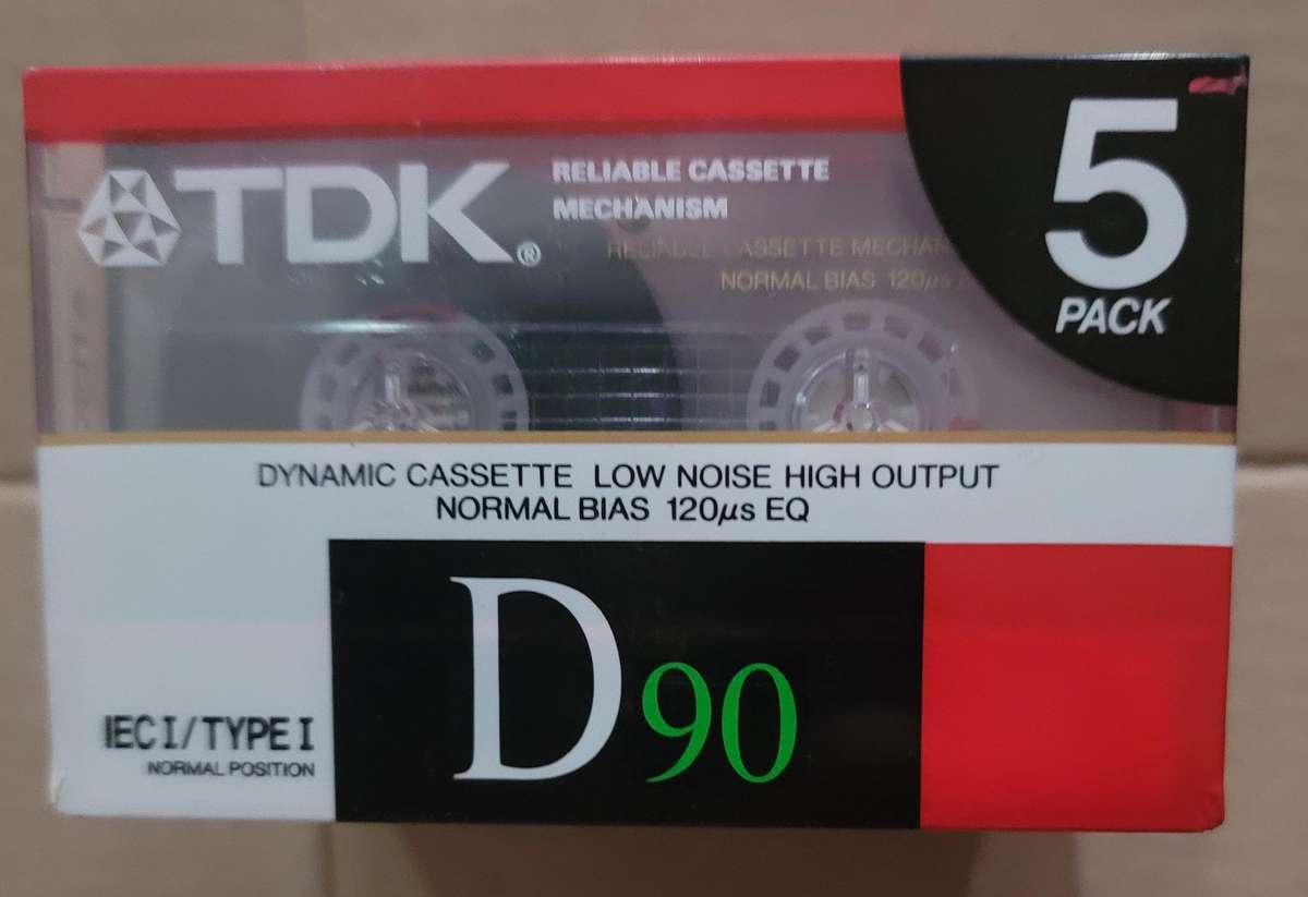 TDK TYPE CASSETTE D90 5 PACK