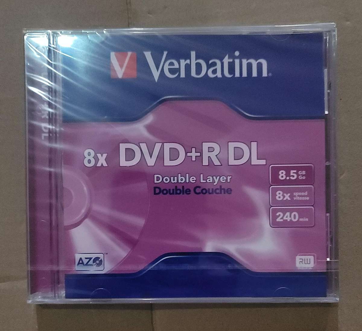 VERBATIM 8X DVD+R DL DOUBLE LAYER 8.5GB