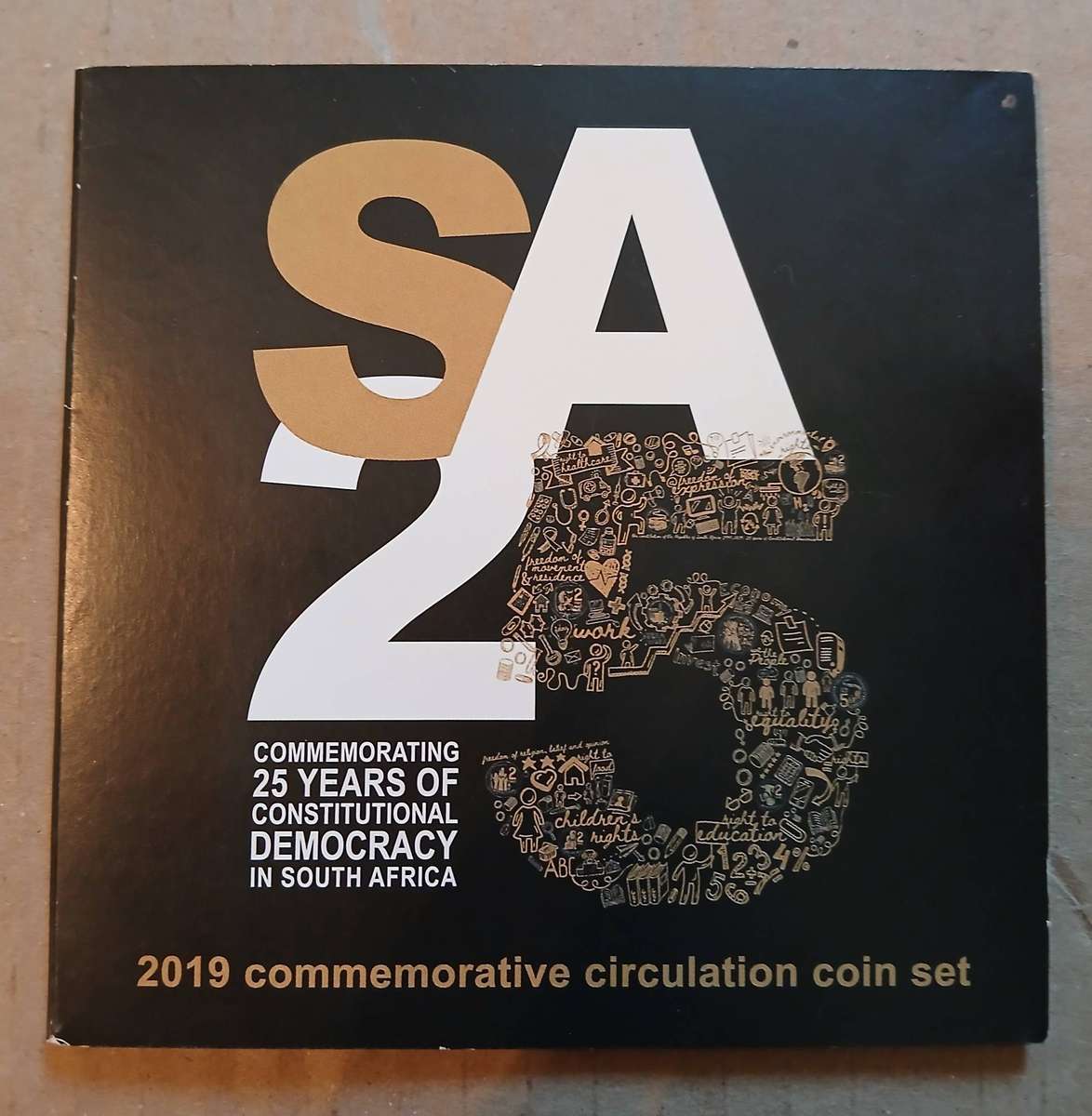 South Africa 2019 "25 Years of Democracy" Commemorative 2 Rand Coin Set