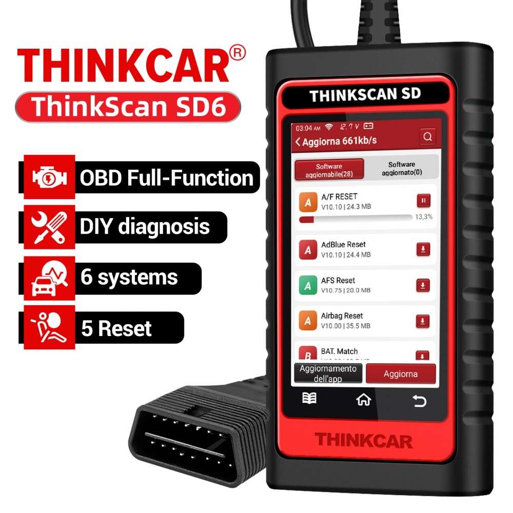 ThinkScan SD6 Diagnostic OBD2 Scanner 6 Systems