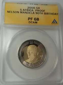 PR68 DCAM - 2008 Mandela 90th Birthday Proof R5
