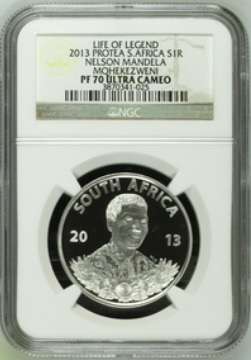 PF70 UC - 2013 Silver Proof R1 - Nelson Mandela Life of a Legend