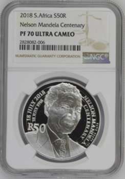 PF70 UC - 2018 Silver Proof R50 - Nelson Mandela Centenary