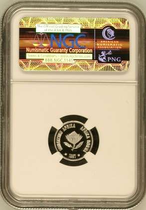 PF69 UC - 1997 Silver Proof 2½ c (Tickey) - Seahorse