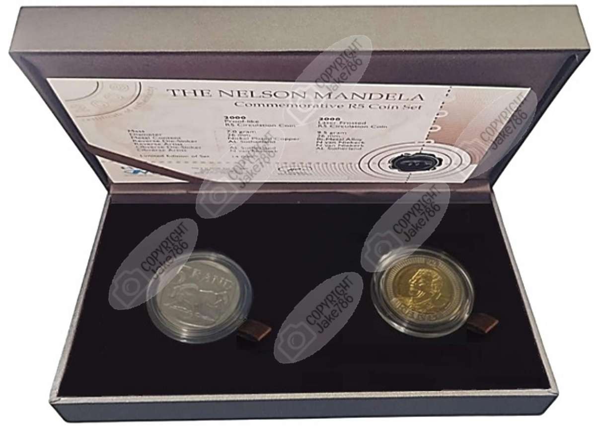 The Nelson Mandela Commemarative R5 coin set