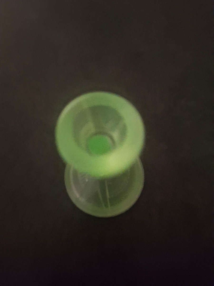 Uranium Glass Candle Holder