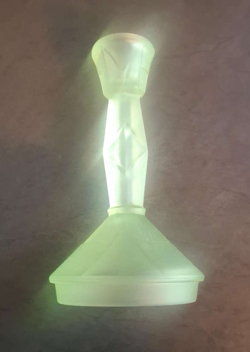 Uranium Glass Candle Holder