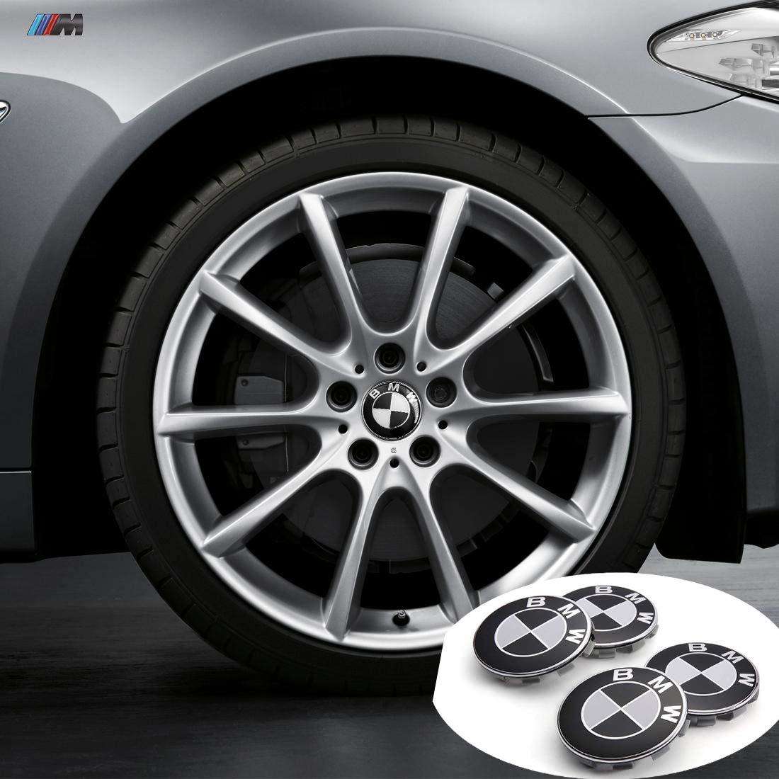 BMW black & White emblem set (8 piece set)