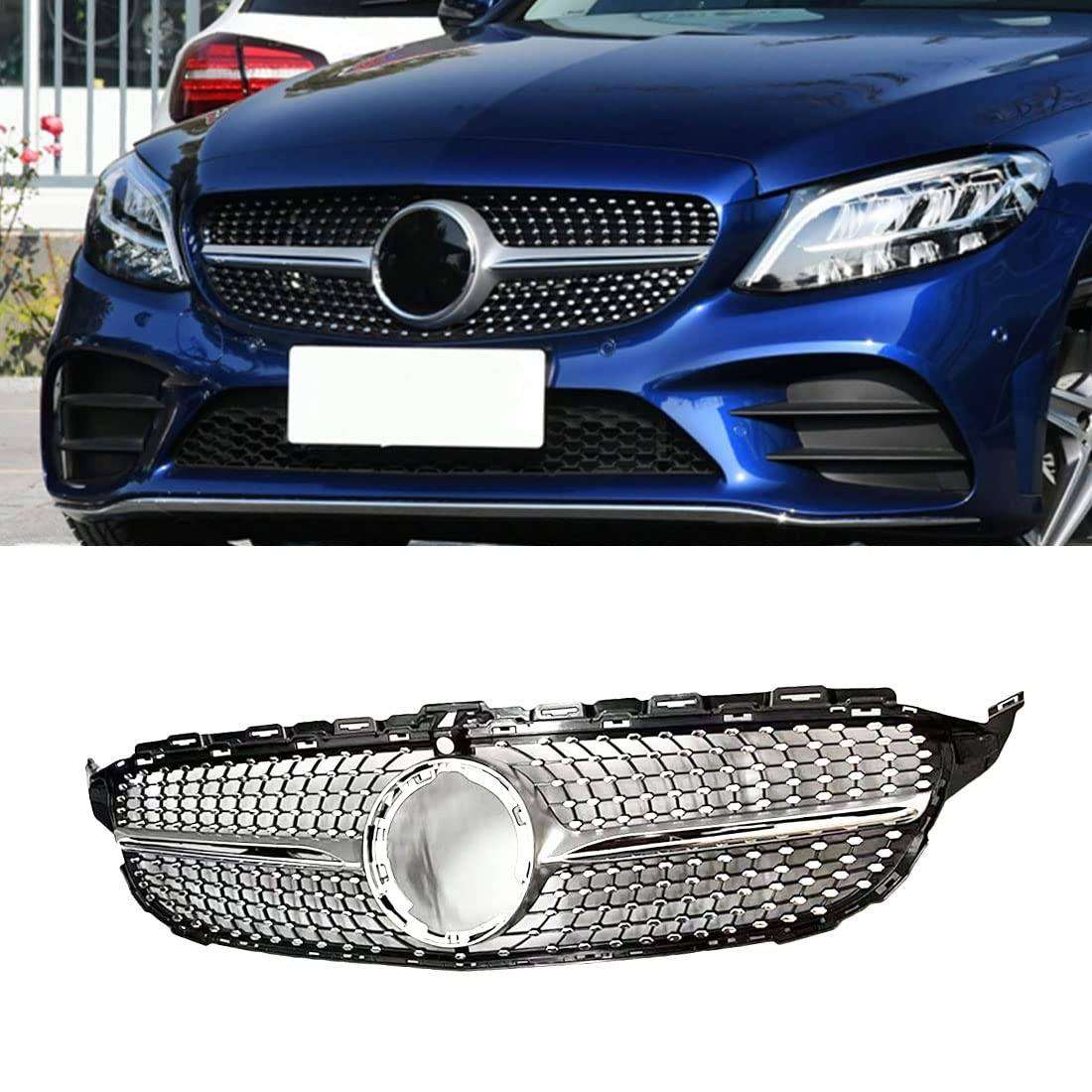 Mercedes W205 Diamond Grille with Camera