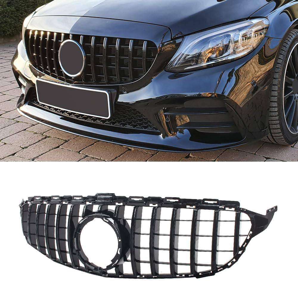 Mercedes W205 Gloss Black GT grille with Camera