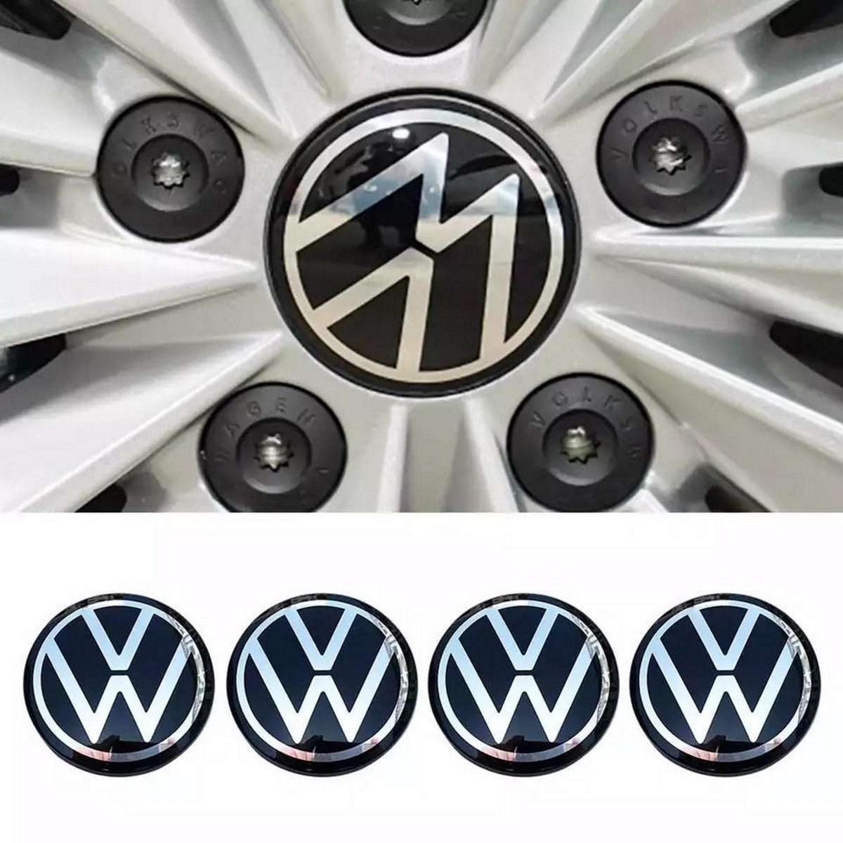 VW center caps (new font style for POLO models - 55mm)