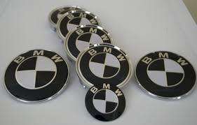 BMW black & White emblem set (8 piece set)