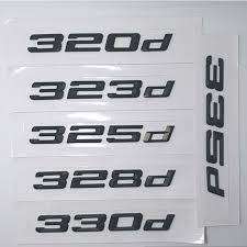 BMW model labels (sold each letter and number)