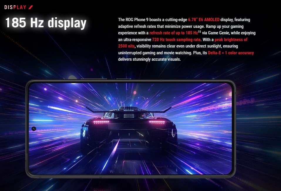 Asus Rog 9 Phone - 12GB RAM GAMING PHONE (Global Rom)