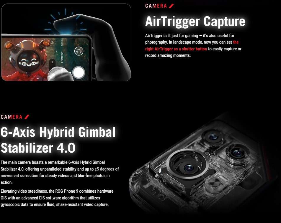 Asus Rog 9 Phone - 12GB RAM GAMING PHONE (Global Rom)