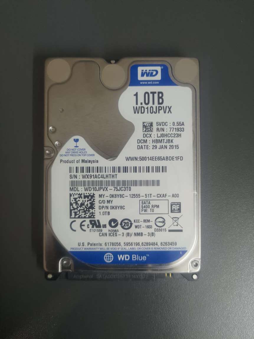 WD 1TB SATA 2.5 inch Hard Drive