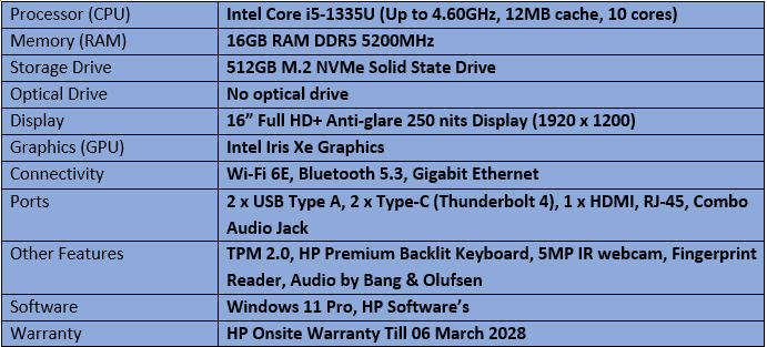 HP Elitebook 860 G10  - Intel Core i5 - 13th Generation Notebook