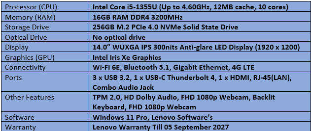 Lenovo Thinkpad L14 Gen 4   - Intel Core i5 - 13th Generation Notebook