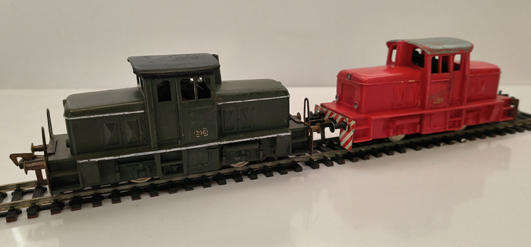 Vintage 2 x Fleischmann 0-4-0 Diesel Loco "Pigeon Pair" (Lot 418)