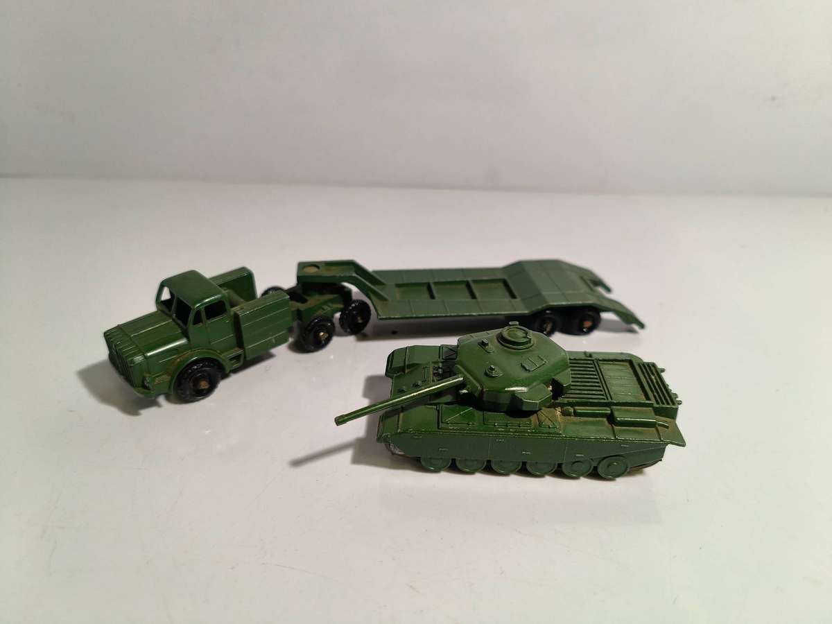Matchbox #3 Vintage Thorneycroft Antar Sankey Tank Transporter & Centurion Tank (Lot 865)