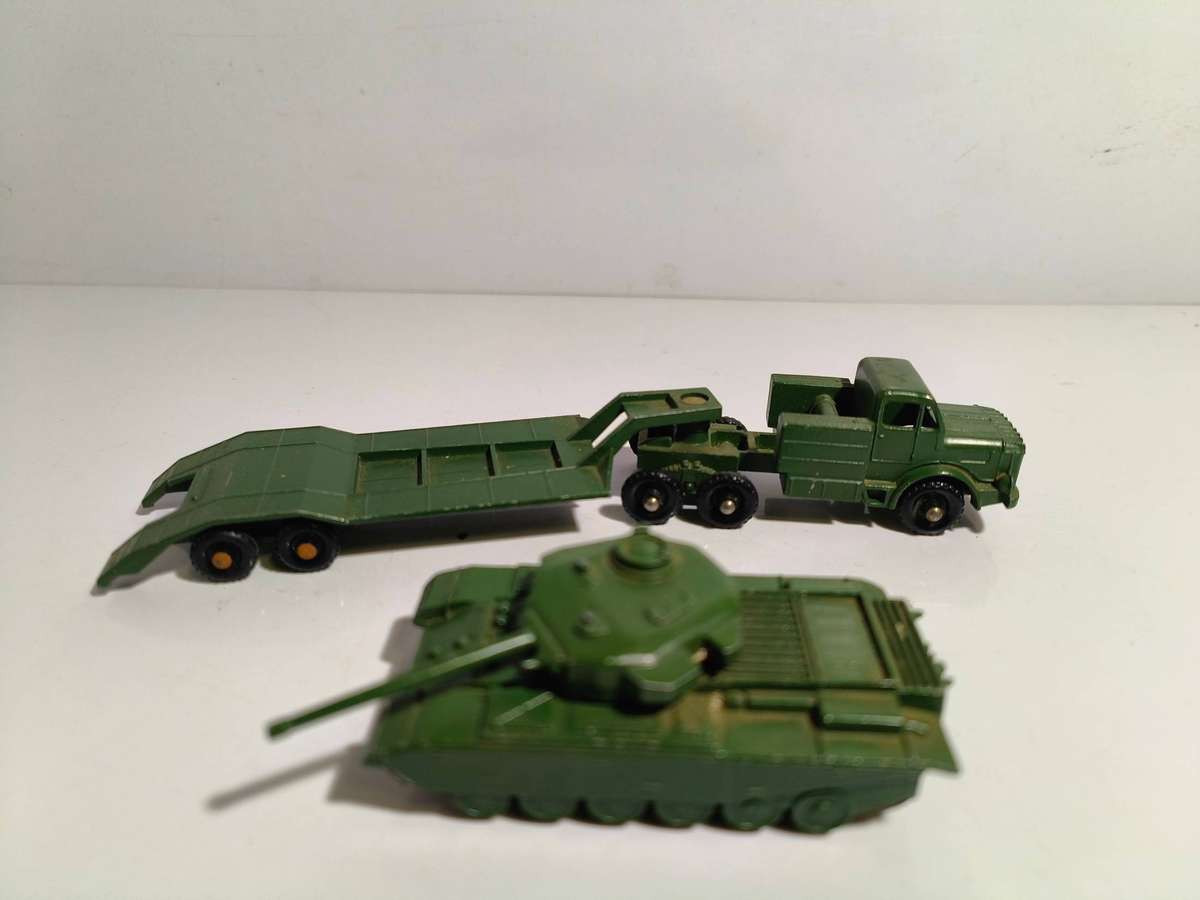 Matchbox #3 Vintage Thorneycroft Antar Sankey Tank Transporter & Centurion Tank (Lot 865)