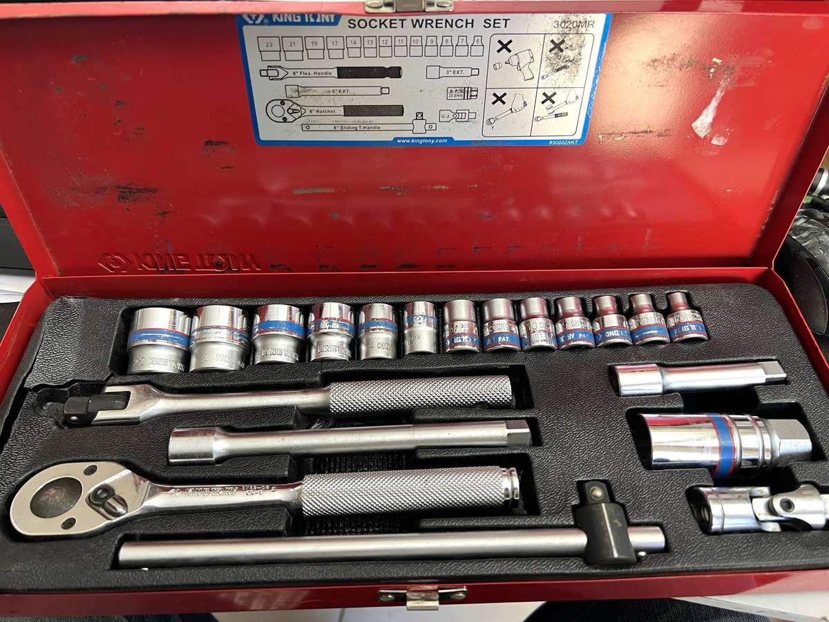 King Tony 3020MR Socket Set 3/8"DR Metric 6-22mm 12PCS.