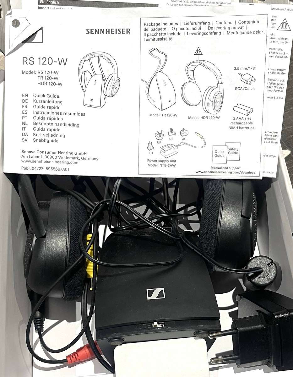 Sennheiser RS 120-W Wireless On-Ear German Headphones, as new.