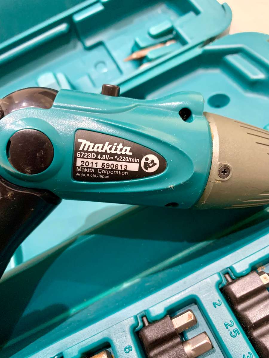 Makita cordless 80 pc bit set with carrying case.