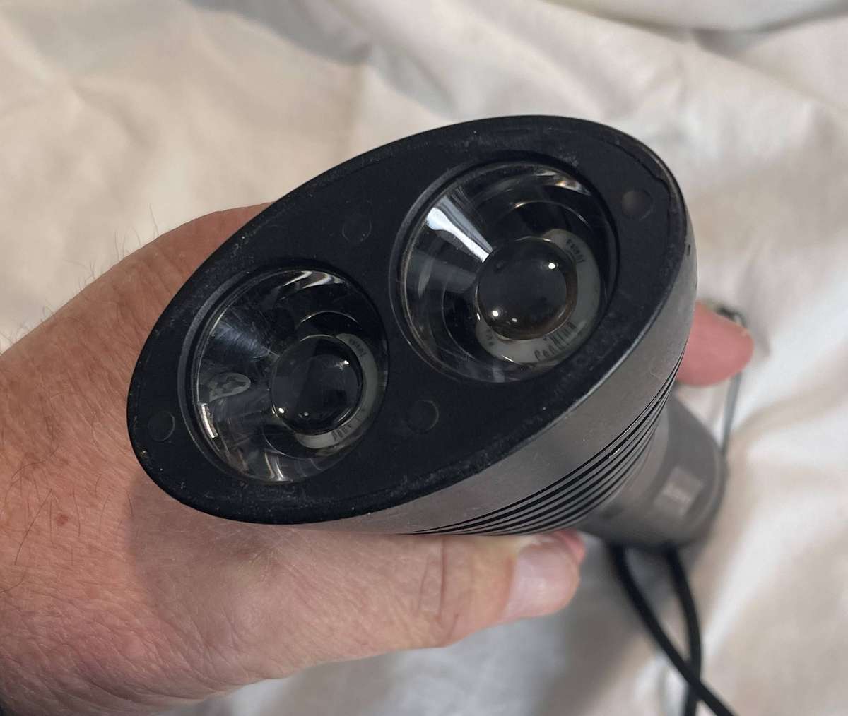 LED Lenser X14 Flashlight, Two LEDs focused into one powerful beam.