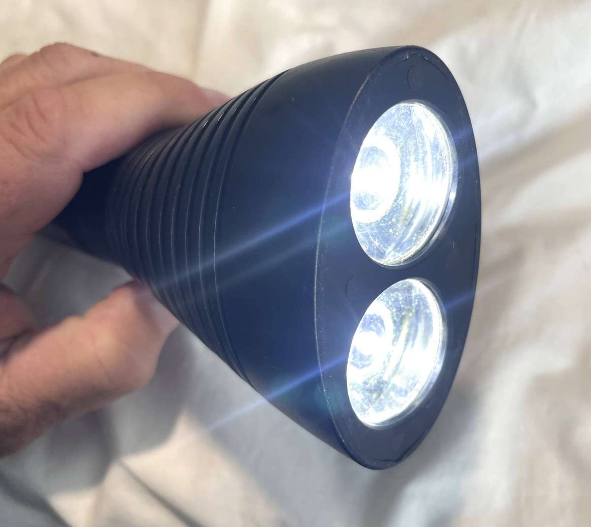 LED Lenser X14 Flashlight, Two LEDs focused into one powerful beam.