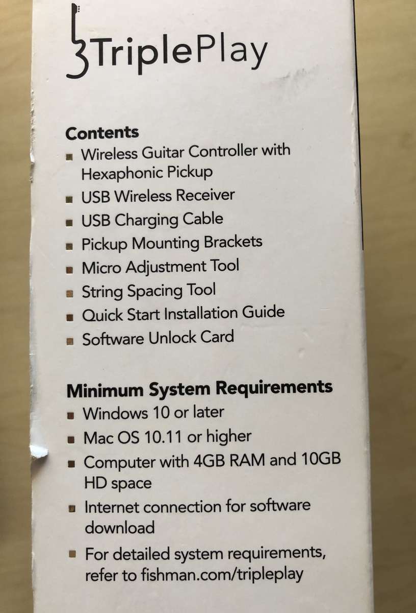Fishman TriplePlay Wireless Midi Guitar Controller - Software added bonus