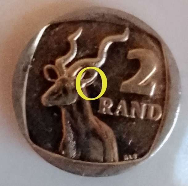 Red file with ERROR/ CRACKED DIE R2 coins and commemorative R5 coins